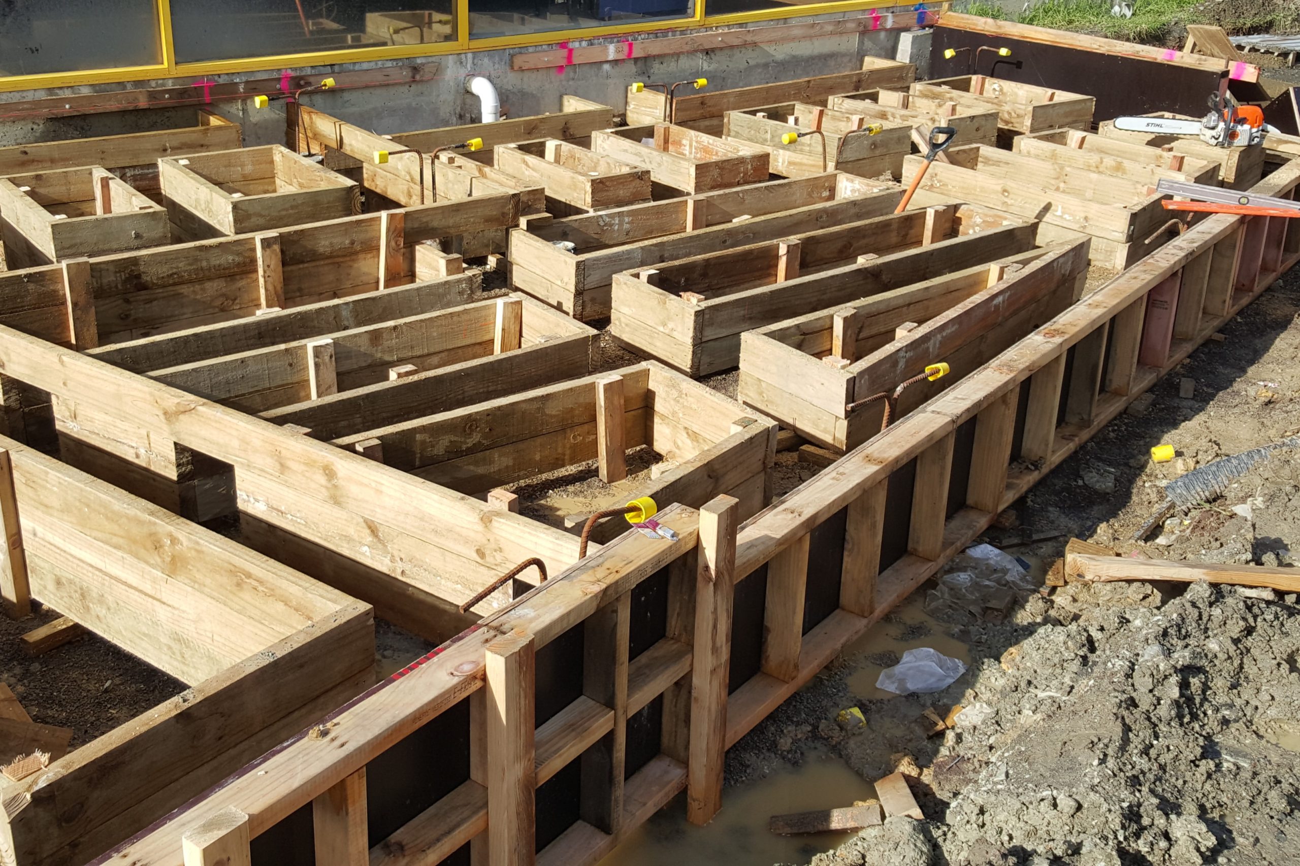 formwork for reinforment in ground beams